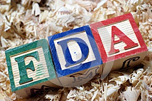FDA Food and Drug Administration acronym on wooden blocks photo
