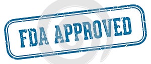 fda approved stamp. fda approved rectangular stamp on white background