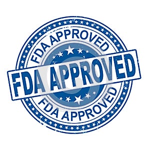 fda approved. stamp. sticker. seal. round grunge vintage ribbon fda approved sign