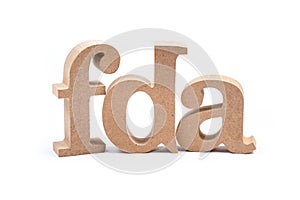 FDA Alphabet Isolated Food and Drug Administration photo
