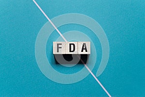 FDA word concept on cubes