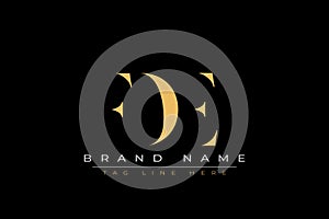 FDE abstract letter logo design