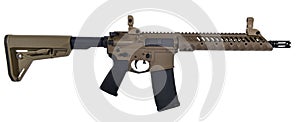 FDE SBR AR15 with 30rd mag