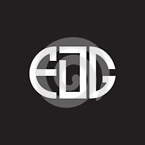 FDG letter logo design on black background. FDG creative initials letter logo concept. FDG letter design