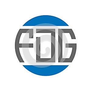 FDG letter logo design on white background. FDG creative initials circle logo concept.