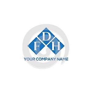 FDH letter logo design on BLACK background. FDH creative initials letter logo concept. FDH letter design