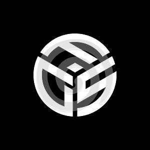 FDS letter logo design on black background. FDS creative initials letter logo concept. FDS letter design