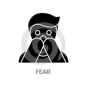 Fear black glyph icon