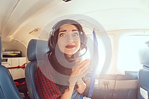 Fear of flying woman