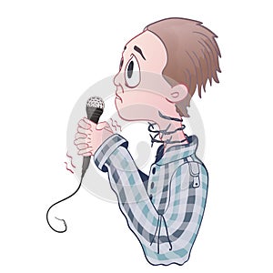 Fear of public speaking, glossophobia. Excitement and loss of voice.