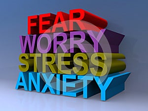 Fear, worry, stress, anxiety