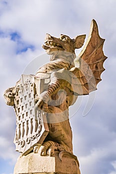 Fearsome looking gargoyle at Hampton Court Palace