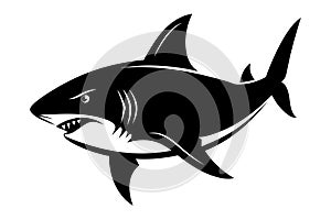 Fearsome Shark Vector Silhouettes , Shark Vector Silhouettes