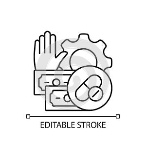 Feasibility studies linear icon