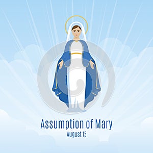 Feast of the Assumption of the Blessed Virgin Mary vector photo