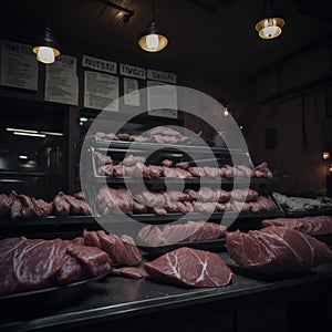 A Feast for Carnivores: Raw Meats at the Butcher\'s Shop