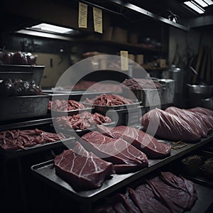 A Feast for Carnivores: Raw Meats at the Butcher\'s Shop