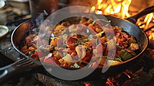 A feast for the senses this Fireside Ratatouille elevates clic ratatouille by infusing the vegetables with robust smoky