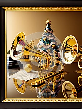 Feast of Trumpets Holiday Depiction. Generative AI.