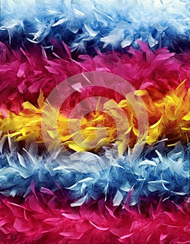 Colourful feather boas photo