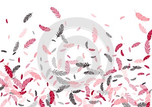 Feather ethnic background vector print. Smooth background with plumelet.