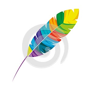 Feather exotic colors icon