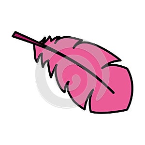 Feather exotic isolated icon