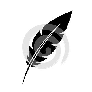 Feather icon sign - vector