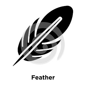 Feather icon vector isolated on white background, logo concept o