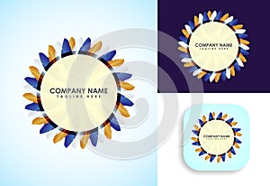 Feather logo design vector template. Feather logo for a writer or publishers