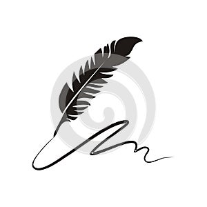 Feather pen logo