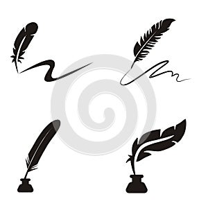 Feather pen logo