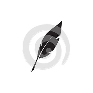 Feather pen logo template.