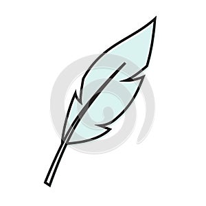 Feather pen logo template.
