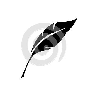 Feather pen logo template.