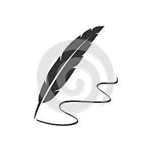 Feather Pen Logo Template Illustration Design. Vector EPS 10