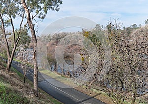 Feather River in downtown Oroville, California