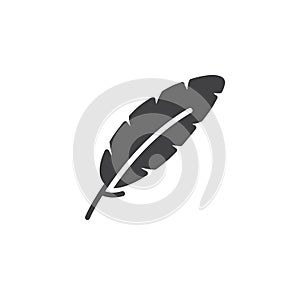 Feather, write icon vector