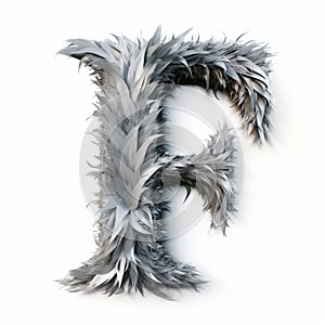Feathered Letter F Sculpture: Zbrush Art Inspired By Roa And Robert Munsch