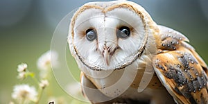 Feathered Predator Owl Close-Up