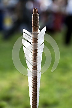 Feathering arrow for archery