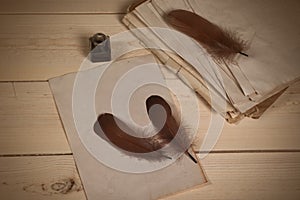 Feathers and old papers