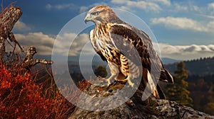 feathers red tail hawk