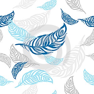 Feathers seamless light pattern