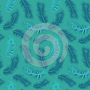 Feathers Seamless Pattern Design Background