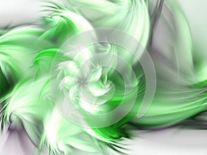 Feathery green fractal flower