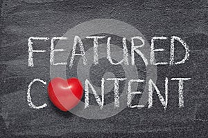 Featured content heart
