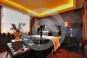 Featured decorated bedroom interior