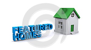 Featured homes on white