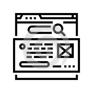featured snippet seo line icon vector illustration